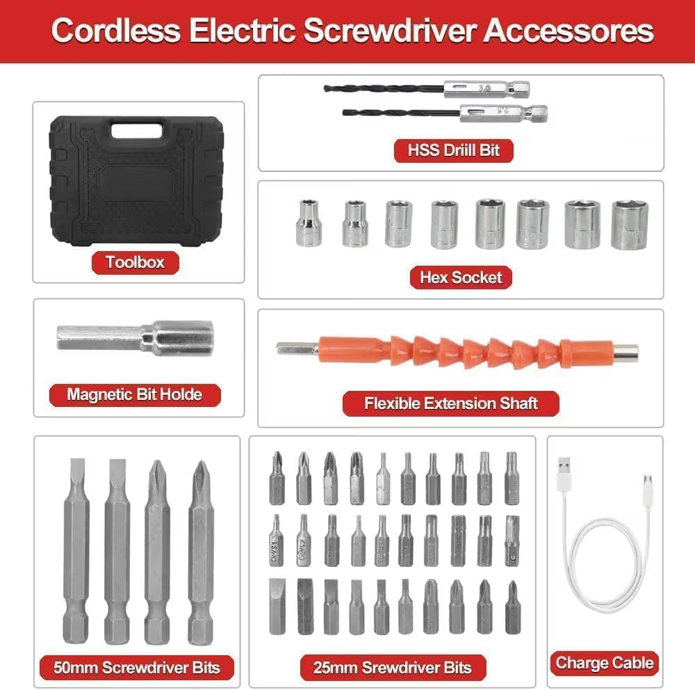 47 In 1 Rechargeable Electric Screwdriver